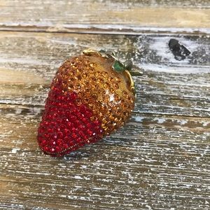 Crystal Juicy Rainbow Strawberry Trinket Jewelry Box